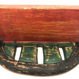 Hand-Carved, Polychromed Mid-century (Not So) Miniature Bench