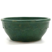 Matte Green Arts and Crafts Bowl, Presumed Zanesville