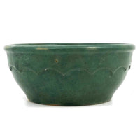 Matte Green Arts and Crafts Bowl, Presumed Zanesville