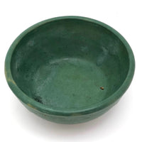 Matte Green Arts and Crafts Bowl, Presumed Zanesville
