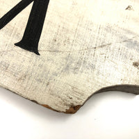 Visitors Parking Old Black and White Hand-painted Wooden Sign