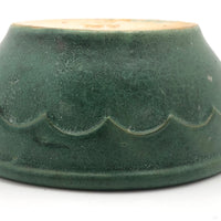 Matte Green Arts and Crafts Bowl, Presumed Zanesville