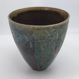 Earthy Ikebana-type Studio Pottery Vase or Bowl With Painterly Glazing