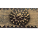 Gold Painted Chip Carved Tramp Art Mirror Frame