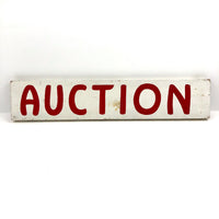Open House / Auction Hand-painted Double Sided Old Wooden Sign