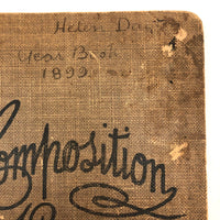 Helen Dayton's 1899 Notebook with School Work, Paper Dolls, Color Drawings, etc.