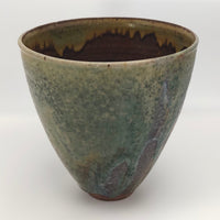 Earthy Ikebana-type Studio Pottery Vase or Bowl With Painterly Glazing