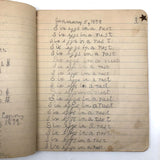 Helen Dayton's 1899 Notebook with School Work, Paper Dolls, Color Drawings, etc.