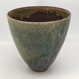 Earthy Ikebana-type Studio Pottery Vase or Bowl With Painterly Glazing