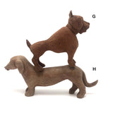 Marvelous Pack of Hand-carved Dogs - A Spectrum of Species! Sold Individually