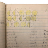 Helen Dayton's 1899 Notebook with School Work, Paper Dolls, Color Drawings, etc.
