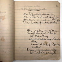 Helen Dayton's 1899 Notebook with School Work, Paper Dolls, Color Drawings, etc.