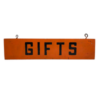 GIFTS Hand-painted Double-Sided Red and Black Wooden Sign
