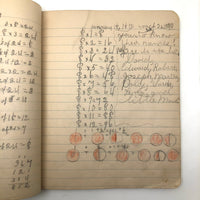 Helen Dayton's 1899 Notebook with School Work, Paper Dolls, Color Drawings, etc.
