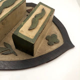 Wonderful Old Pennsylvania Folk Art Double Wall Box with Birds, Flower, Four Leaf Clover