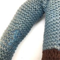 Super Sweet Old Knitted Boy Doll with One Blue Beaded Eye