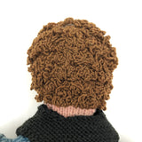 Super Sweet Old Knitted Boy Doll with One Blue Beaded Eye
