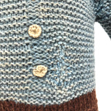 Super Sweet Old Knitted Boy Doll with One Blue Beaded Eye