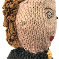 Super Sweet Old Knitted Boy Doll with One Blue Beaded Eye