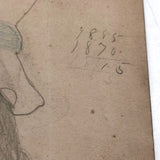 Girl with Basket, 1885 Wonderfully Strange Graphite Drawing