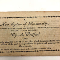 Lovely and Very Rare Wrifford's 1813 New System of Penmanship Instruction Booklet