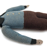 Super Sweet Old Knitted Boy Doll with One Blue Beaded Eye