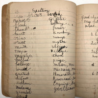 Helen Dayton's 1899 Notebook with School Work, Paper Dolls, Color Drawings, etc.