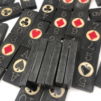 Gorgeous Old Poker Dominoes, Partial Set