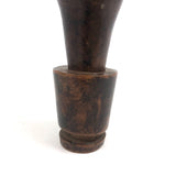 Beautiful and Sculptural Antique Treen Lidded Case (for Sewing Tools?)