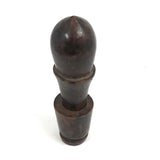 Beautiful and Sculptural Antique Treen Lidded Case (for Sewing Tools?)