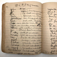 Helen Dayton's 1899 Notebook with School Work, Paper Dolls, Color Drawings, etc.