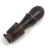 Beautiful and Sculptural Antique Treen Lidded Case (for Sewing Tools?)