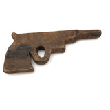 Pair of Carved Toy Guns - Pistol + Revolved