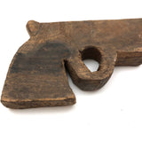 Pair of Carved Toy Guns - Pistol + Revolved