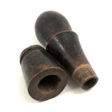 Beautiful and Sculptural Antique Treen Lidded Case (for Sewing Tools?)