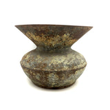Old (Previously Enameled) Cast Iron Spittoon with Great Rusty Surface