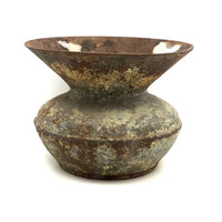 Old (Previously Enameled) Cast Iron Spittoon with Great Rusty Surface