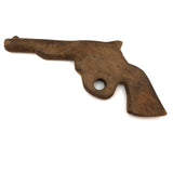 Pair of Carved Toy Guns - Pistol + Revolved