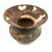 Old (Previously Enameled) Cast Iron Spittoon with Great Rusty Surface