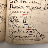 Helen Dayton's 1899 Notebook with School Work, Paper Dolls, Color Drawings, etc.