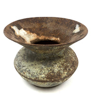 Old (Previously Enameled) Cast Iron Spittoon with Great Rusty Surface