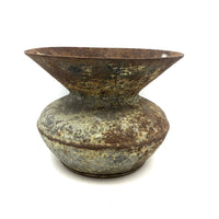 Old (Previously Enameled) Cast Iron Spittoon with Great Rusty Surface
