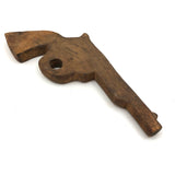 Pair of Carved Toy Guns - Pistol + Revolved