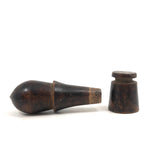 Beautiful and Sculptural Antique Treen Lidded Case (for Sewing Tools?)