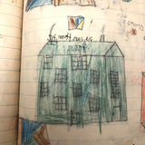 Helen Dayton's 1899 Notebook with School Work, Paper Dolls, Color Drawings, etc.