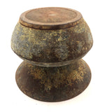 Old (Previously Enameled) Cast Iron Spittoon with Great Rusty Surface