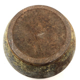 Old (Previously Enameled) Cast Iron Spittoon with Great Rusty Surface