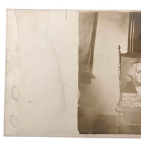 Young Artist with his George Washington, Real Photo Postcard
