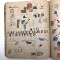 Helen Dayton's 1899 Notebook with School Work, Paper Dolls, Color Drawings, etc.