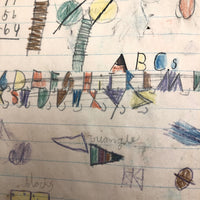 Helen Dayton's 1899 Notebook with School Work, Paper Dolls, Color Drawings, etc.